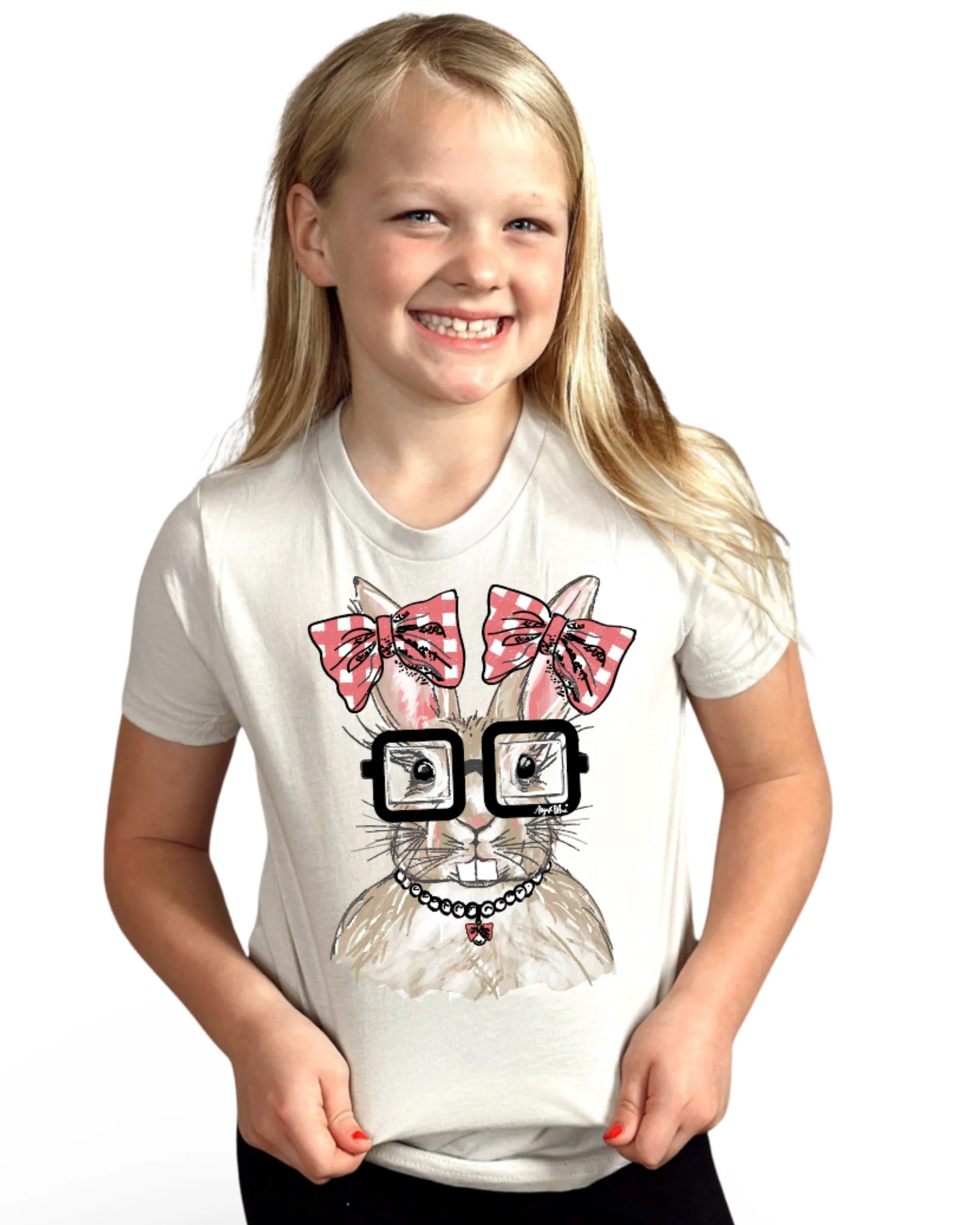 Rosie Bunny Easter Tee - Youth - Southern Belle Boutique