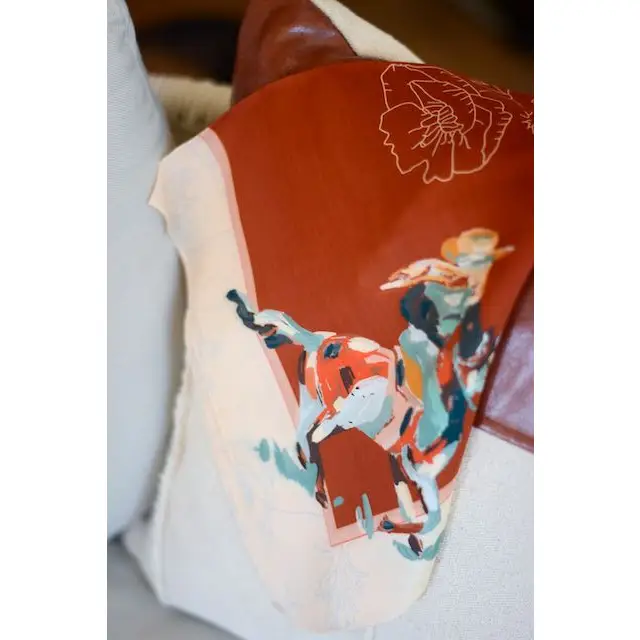 Poppy Cowgirl: Western Scarf Bandana Silk Tencel Wildrag - Southern Belle Boutique