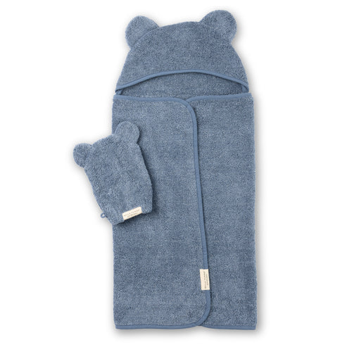 Hooded Towel + Wash Mitt Set Rain - Southern Belle Boutique