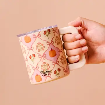 14 oz Insulated Mug-Patchwork Pumpkins - Southern Belle Boutique