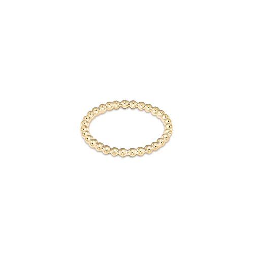 Classic Gold 2MM Bead Ring - Size