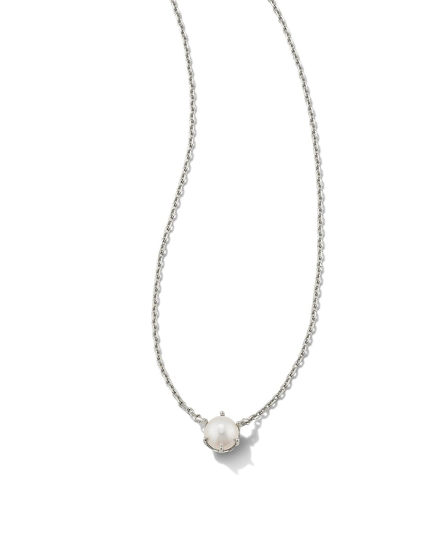 Ashton Pearl Pendant Necklace Silver - Southern Belle Boutique