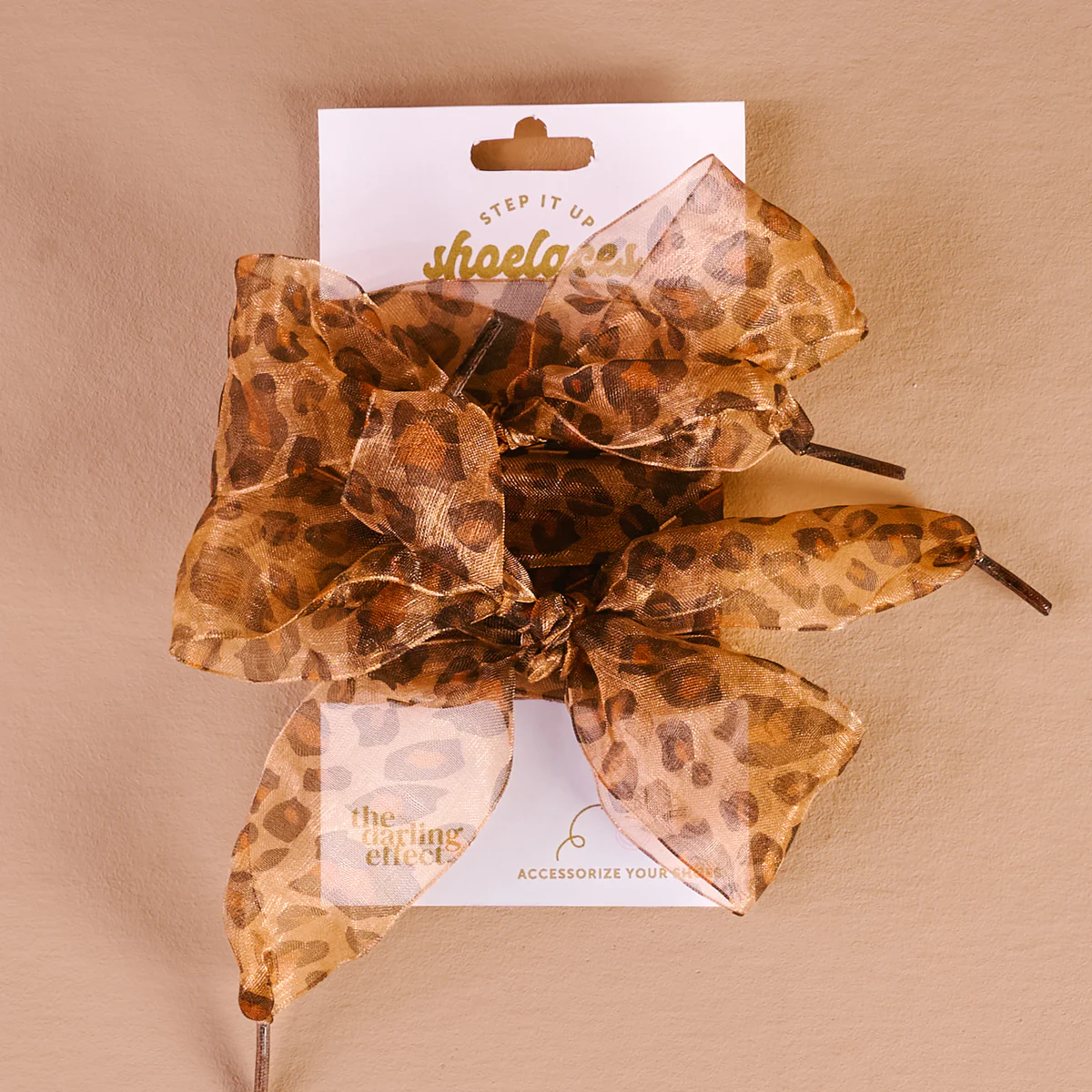 Step It Up Shoelaces - Sheer Cheetah