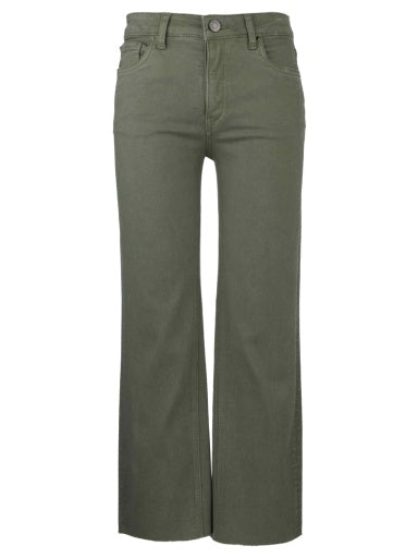 Kelsey High Rise Ankle Flare - Sage Green - Southern Belle Boutique