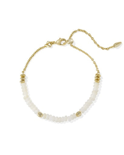 Deliah Delicate Chain Bracelet Gold Ivory Mother Of Pearl - Southern Belle Boutique