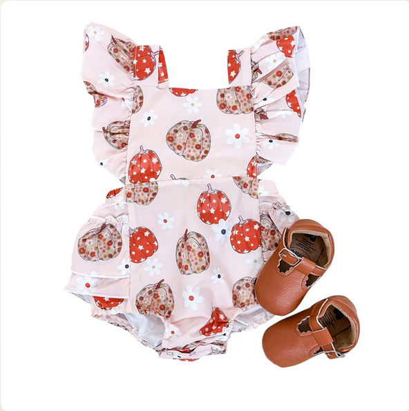 Harvest Ruffle Romper - Southern Belle Boutique