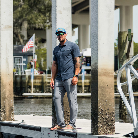 Oysterman S/S Woven Shirt - Midnight Navy