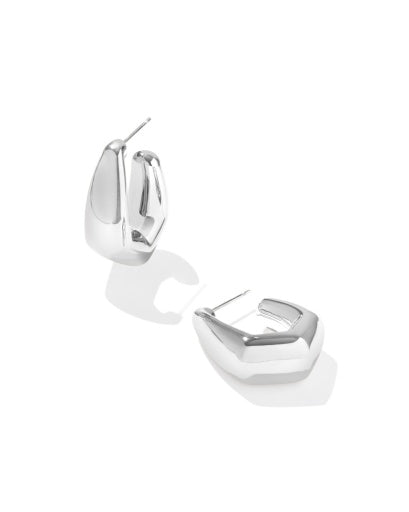 Kaia Small Hoop Earrings Silver - Southern Belle Boutique