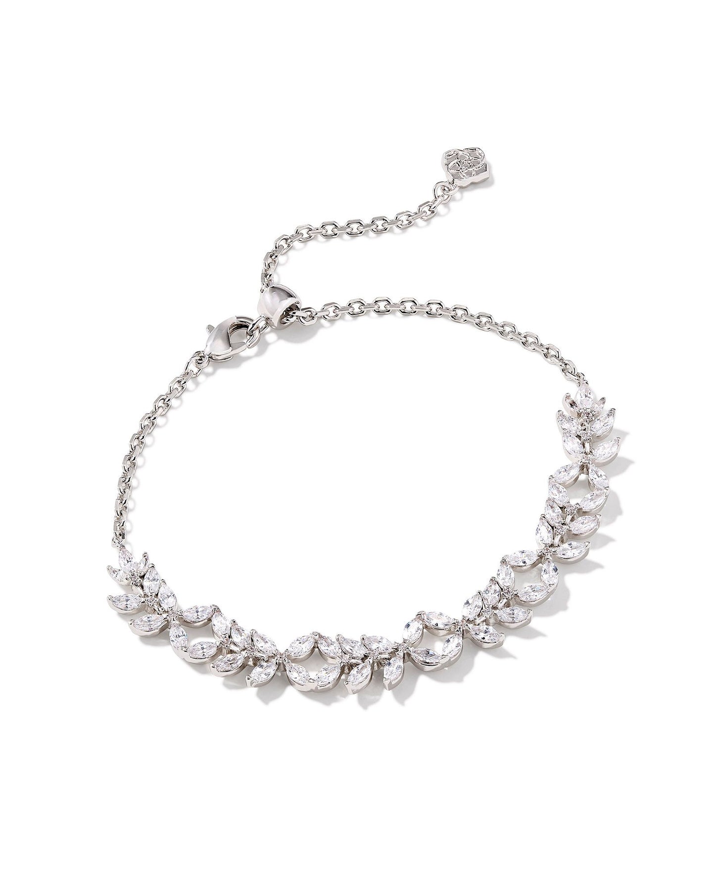 Rosalie Tennis Bracelet - Silver White Crystal - Southern Belle Boutique
