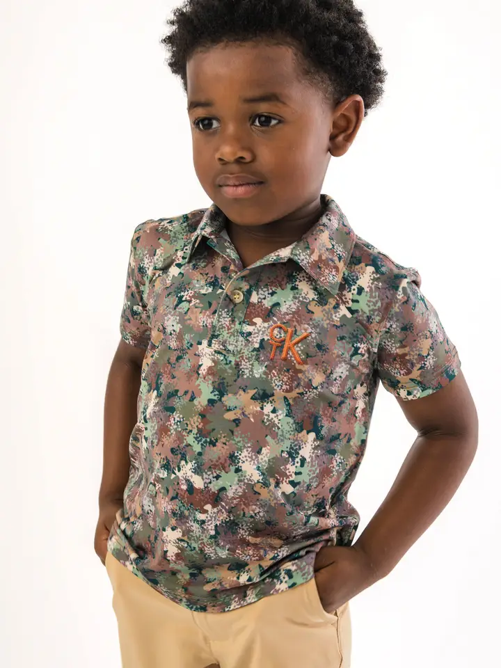 Classic Camo Knit Polo - Southern Belle Boutique
