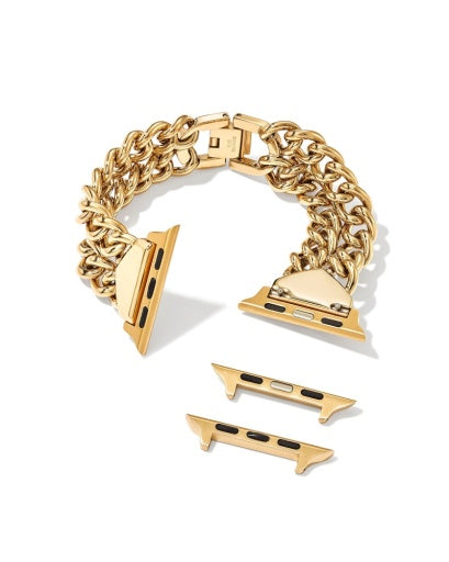 Whitley Double Chain Watch Band Gold Tone S/M - Southern Belle Boutique