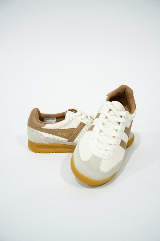 Tornado Zephry Trainer Off White/Caramel Sneaker - Southern Belle Boutique
