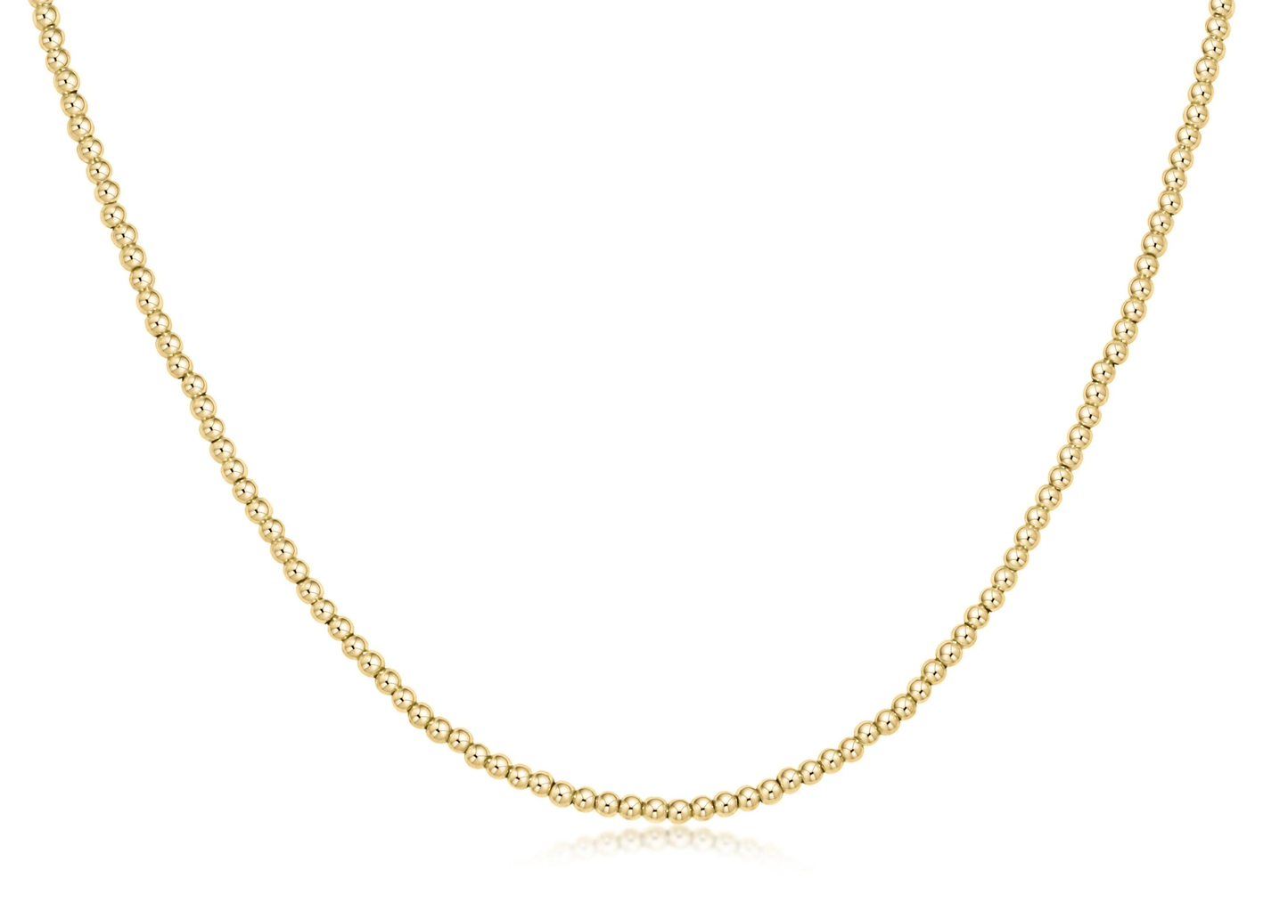15" Choker Classic Gold 2mm Bead - Southern Belle Boutique