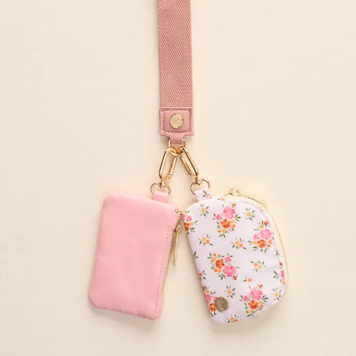 Dynamic Duo Pouch Wristlet-Endless Daydream Cream - Southern Belle Boutique