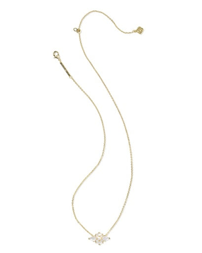 Abbie Crystal Short Pendant Necklace - Gold Neutral Mix 6 of 24