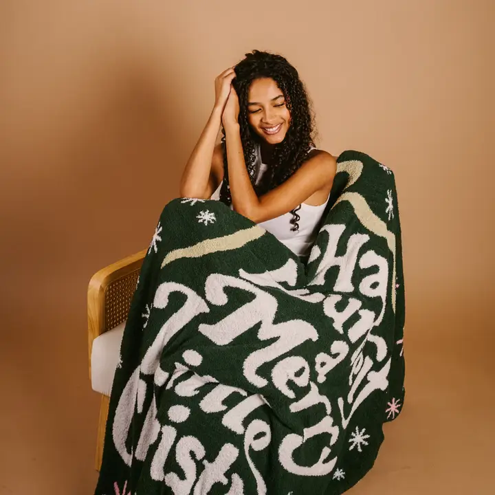 Cozy Dreams Luxe Blanket-Merry Little Christmas - Southern Belle Boutique