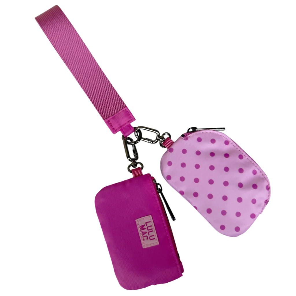 Lulu Mac Polka Dots Double Pouch Wristlets -