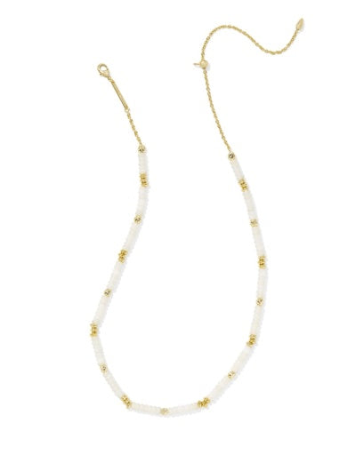 Deliah Strand Necklace Gold Ivory Mother Of Pearl