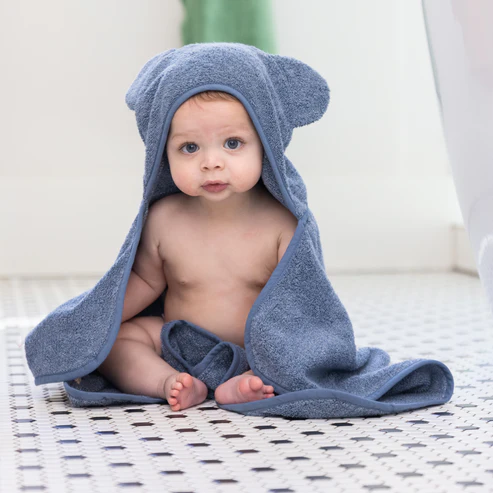 Hooded Towel + Wash Mitt Set Rain - Southern Belle Boutique