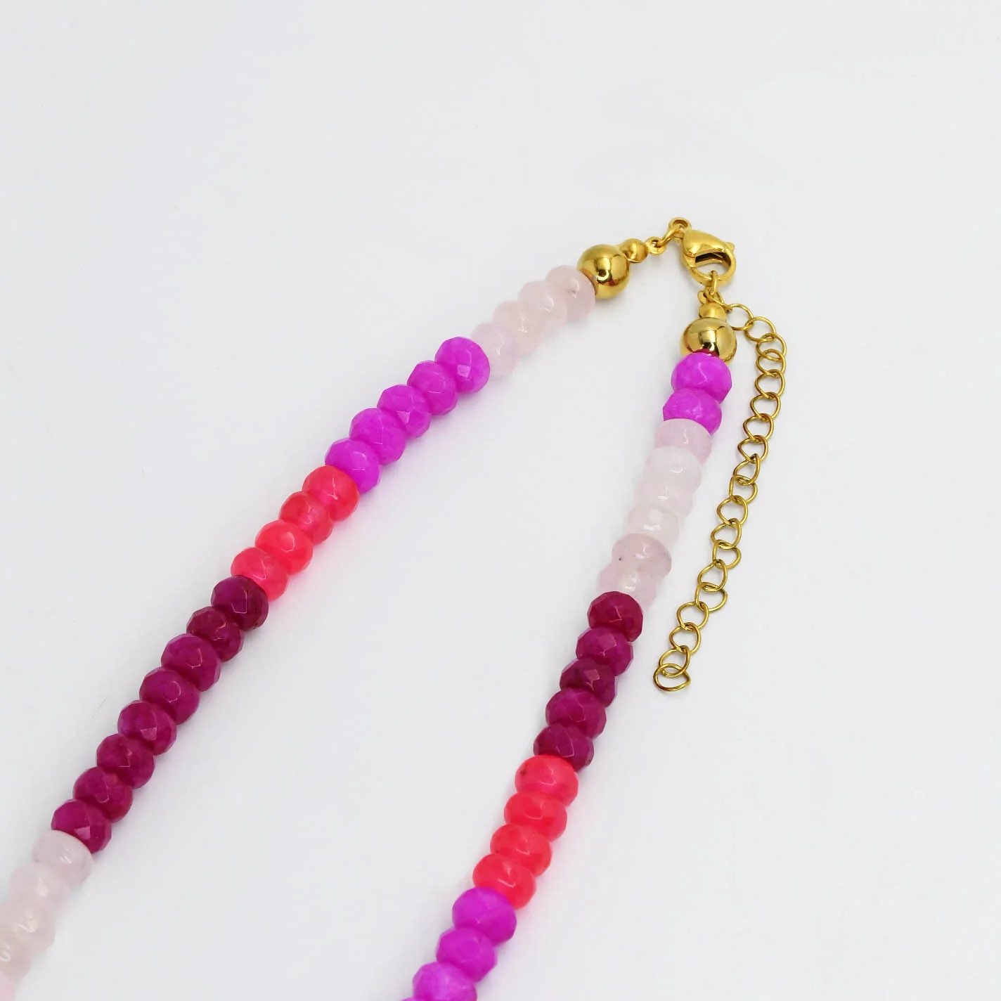 All Pink Gemstone Necklace - Southern Belle Boutique