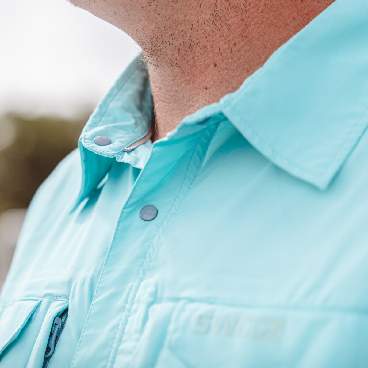Withlacoochee S/S Shirt - Biscayne Blue - Southern Belle Boutique