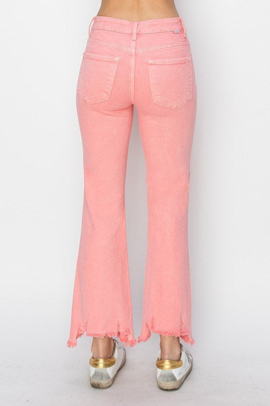 Flamingo Mid Rise Step Hem Jeans - Southern Belle Boutique