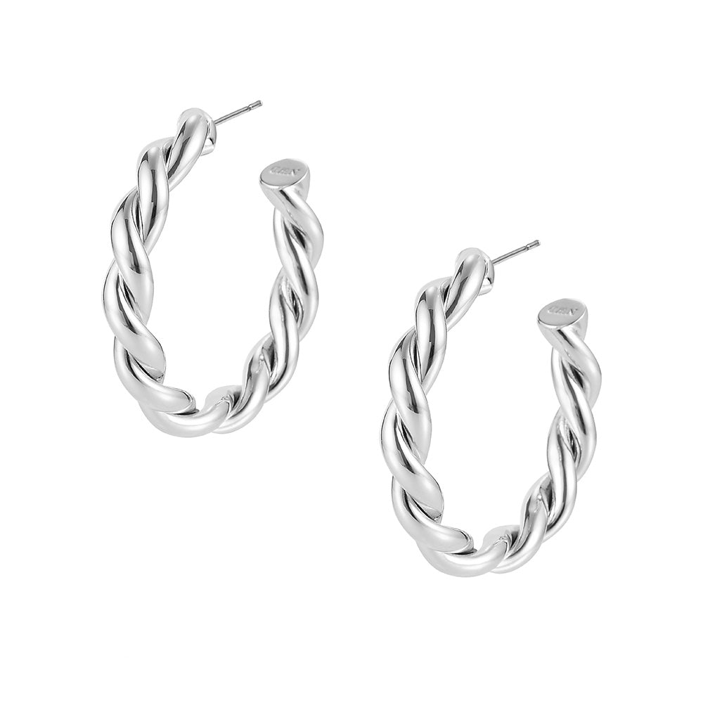 Sea Breeze Wrapped Hoop Earrings - Southern Belle Boutique