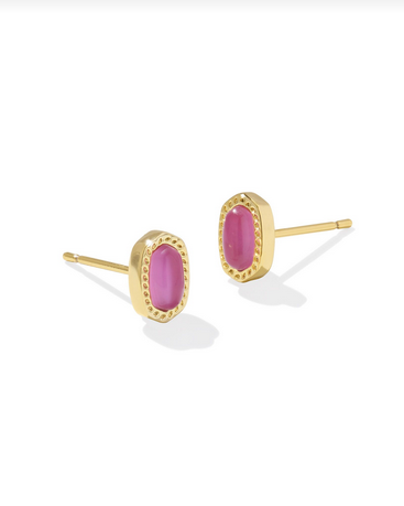 Mini Ellie Stud Earrings - Gold Azalea Illusion - Southern Belle Boutique