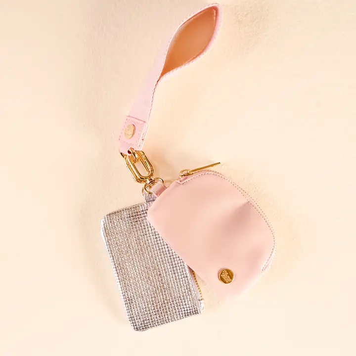 Dynamic Duo Pouch Luxe Wristlet-Rosé All Day - Southern Belle Boutique