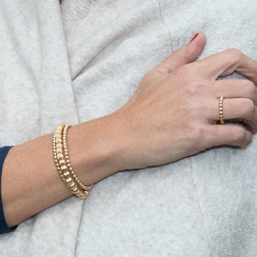 Classic Gold 2MM Bead Ring - Size