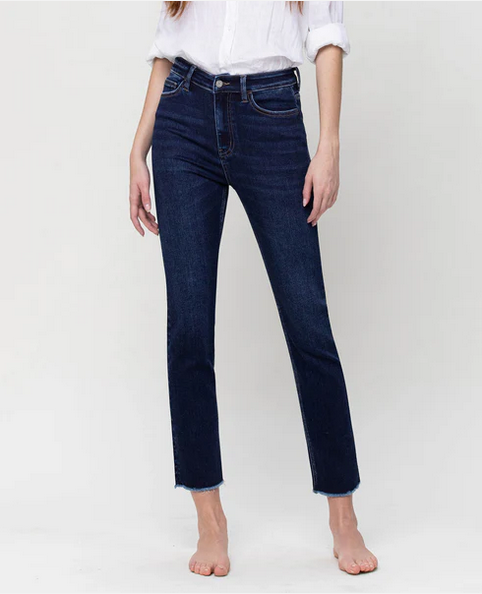 High Rise Slim Straight Jean - Growing Light - Southern Belle Boutique