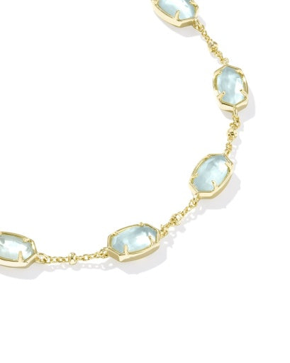 Emilie Link Bracelet Gold Light Blue Illusion - Southern Belle Boutique