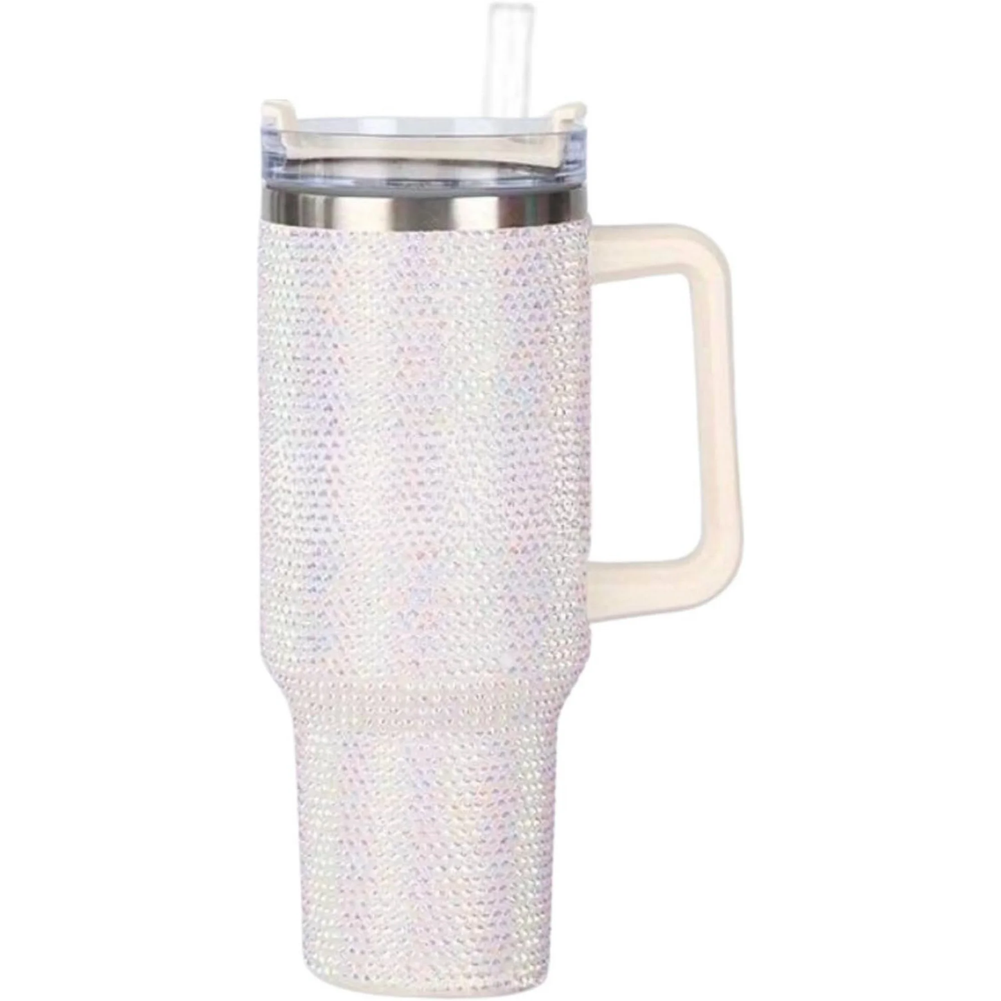 White Rhinestone Tumbler - Southern Belle Boutique