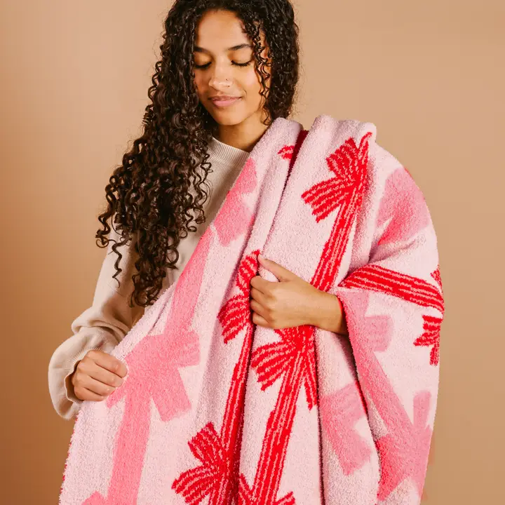Cozy Dreams Luxe Blanket-Ribbons & Bows - Southern Belle Boutique