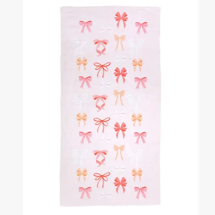 Beach Towel - Pink Bows