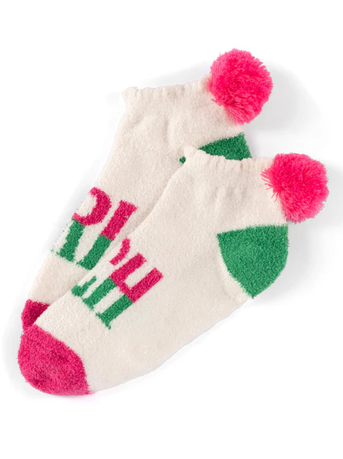 Grinch Home Sock, Ivory - Southern Belle Boutique