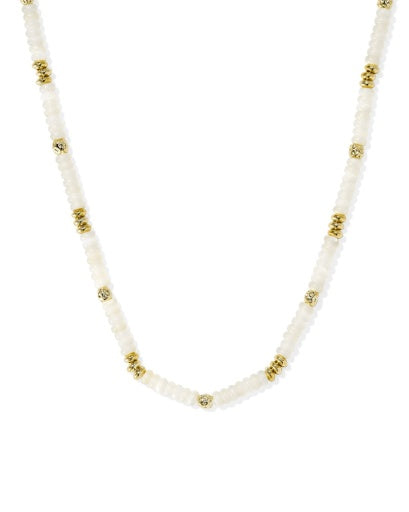 Deliah Strand Necklace Gold Ivory Mother Of Pearl
