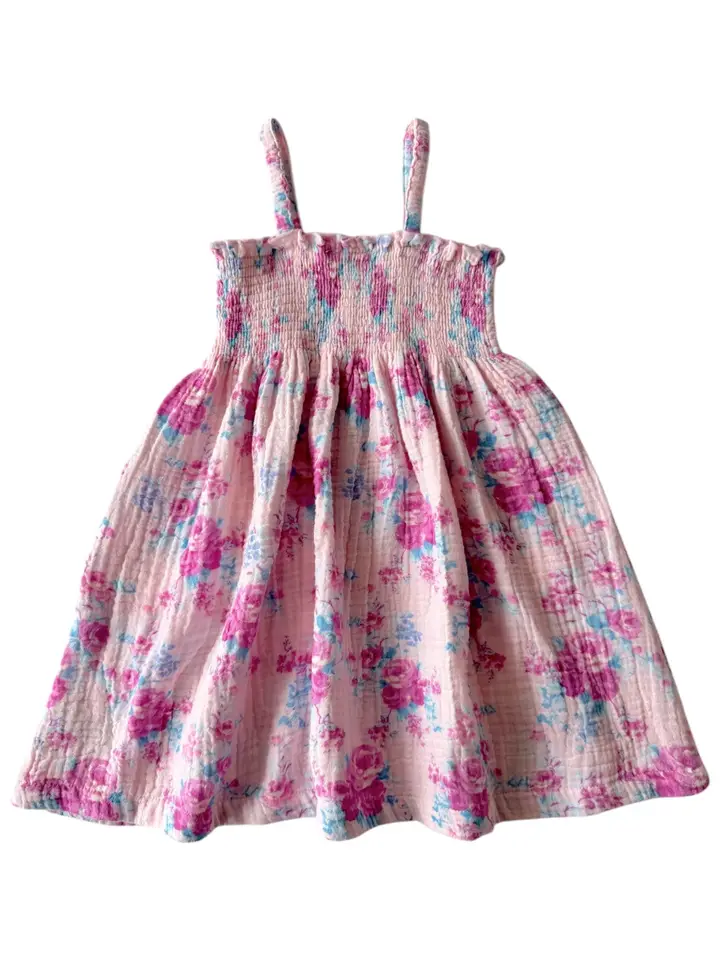 Muslin Smocked Tube Dress, Garden Secrets - Southern Belle Boutique