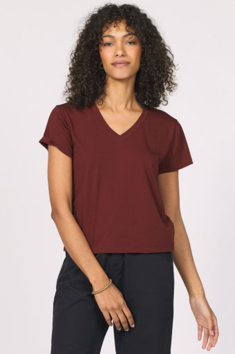 Amaya Tee - Bordeaux - Southern Belle Boutique