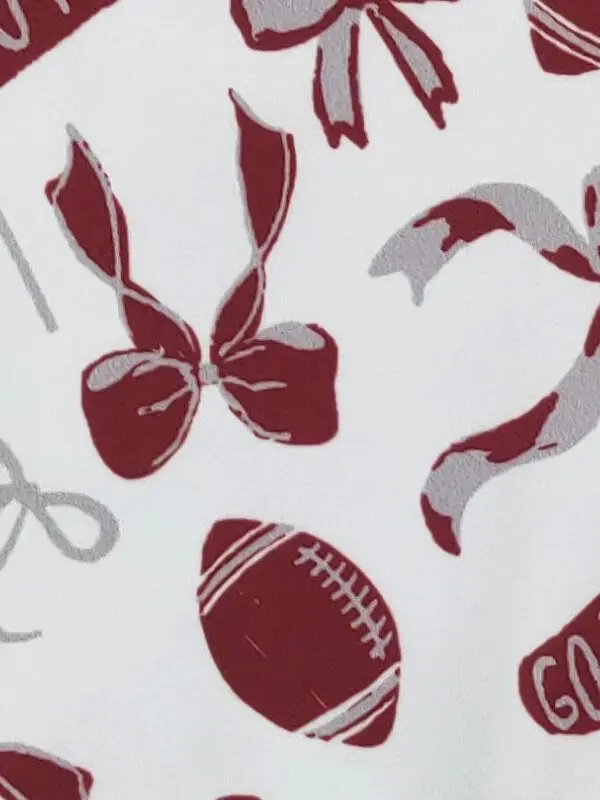 Go Team Burgundy Baby Romper - Football - Southern Belle Boutique