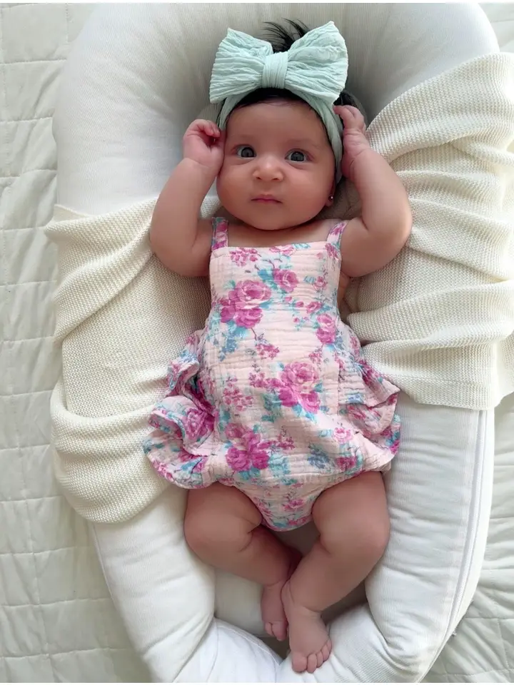 Muslin Ruffle Sunsuit, Garden Secrets - Southern Belle Boutique