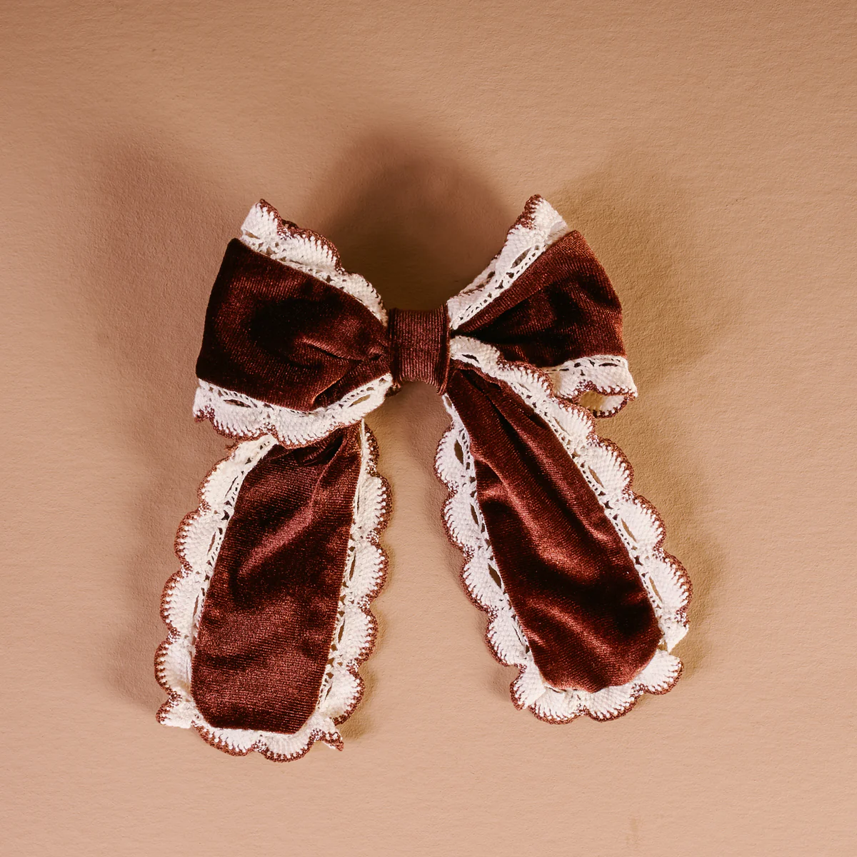 Brown Coquette Velour Hair Bow - Southern Belle Boutique