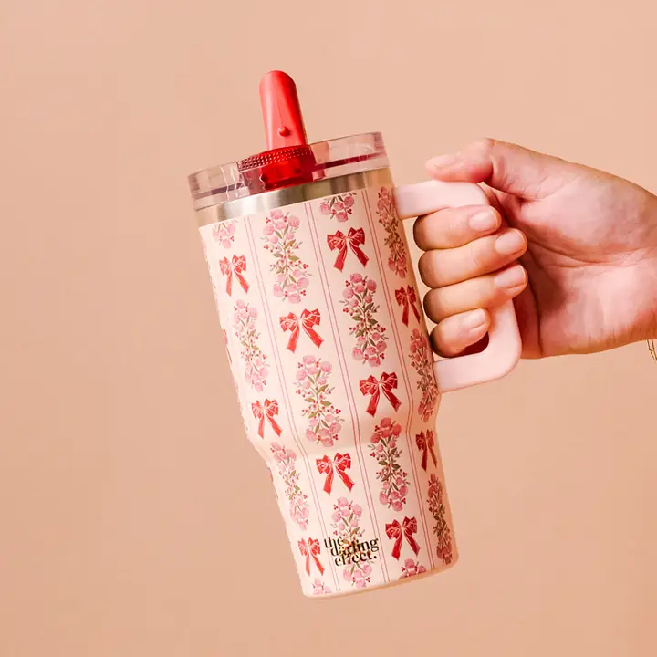 20 oz Lifestyle Flip Straw Tumbler-Oh So Merry - Southern Belle Boutique