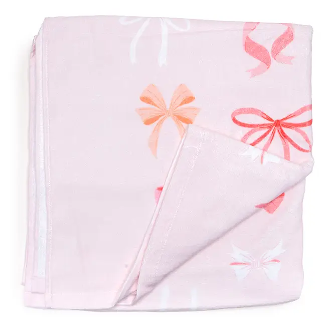 Beach Towel - Pink Bows