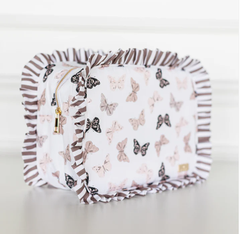 Butterfly Ruffled Nylon XL Pouch