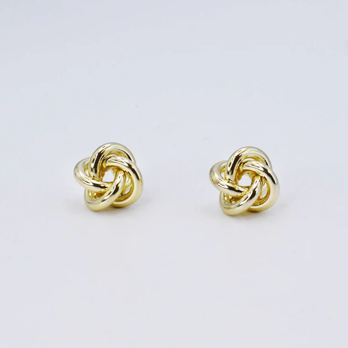 Gold Knot Stud Earrings - Southern Belle Boutique