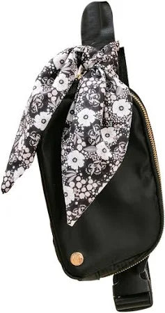 All You Need Belt Bag with Hair Scarf - Midnight Black - Southern Belle Boutique