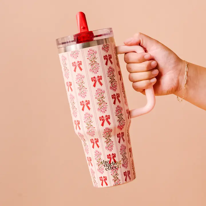 40 oz Lifestyle Flip Straw Tumbler-Oh So Merry - Southern Belle Boutique