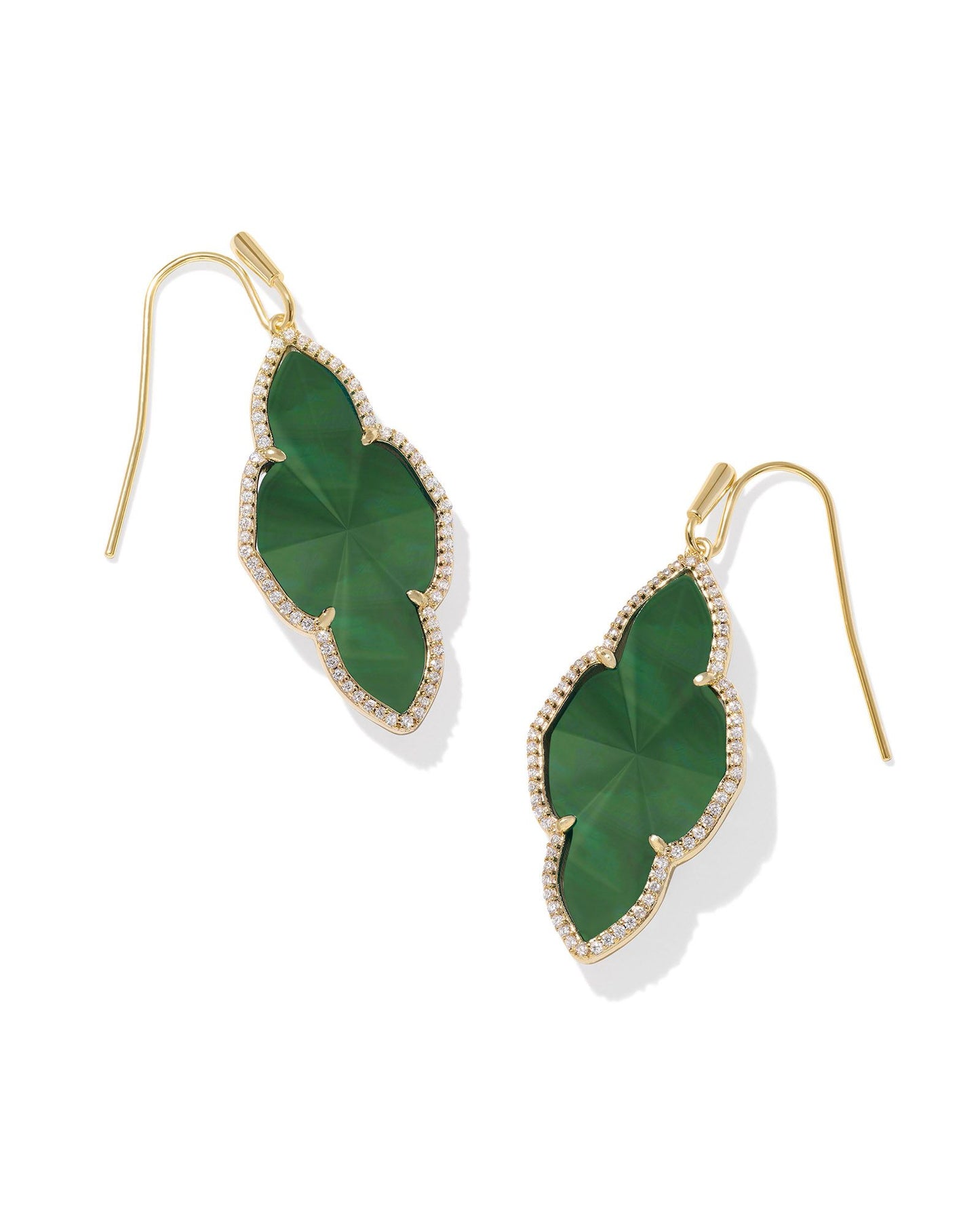 Abbie Pave Frame Drop Earrings - Southern Belle Boutique