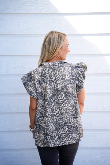 Animal Red Stripe Blouse